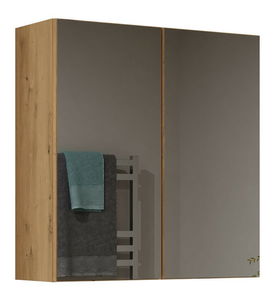 Závěsná koupelnová skříňka Perdieron 4 (dub artisan) (se zrcadlem)