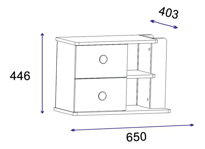  Studentský pokoj Nilili 8 (borovice atlantická + antracit)
