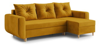  Rohová sedací souprava Eugenie (P) (hořčicová)