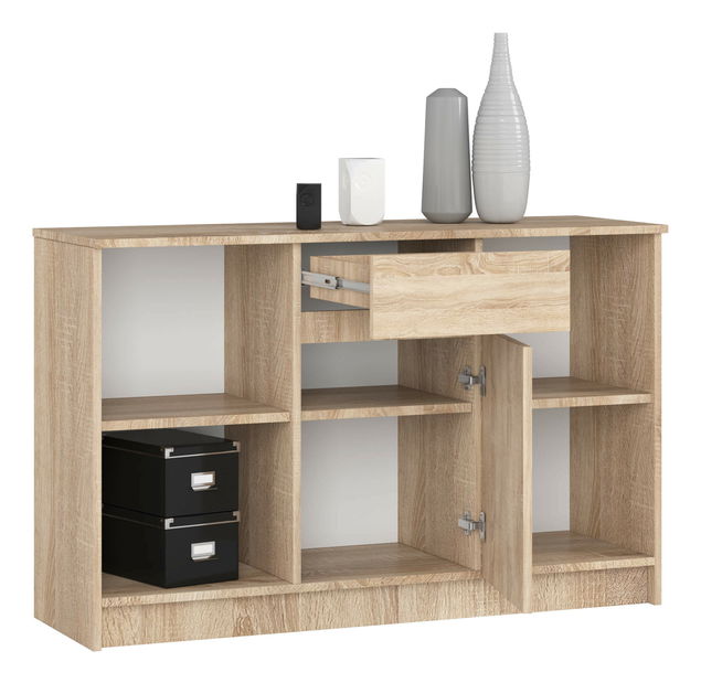 Rohový PC stůl Cuidar (dub sonoma)