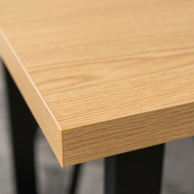 Jídelní stůl Gravamenes (dub zlatý + černá) (pro 6 osob)