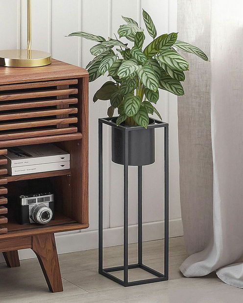 Stojanový květináč 50 cm Idrie (černá)
