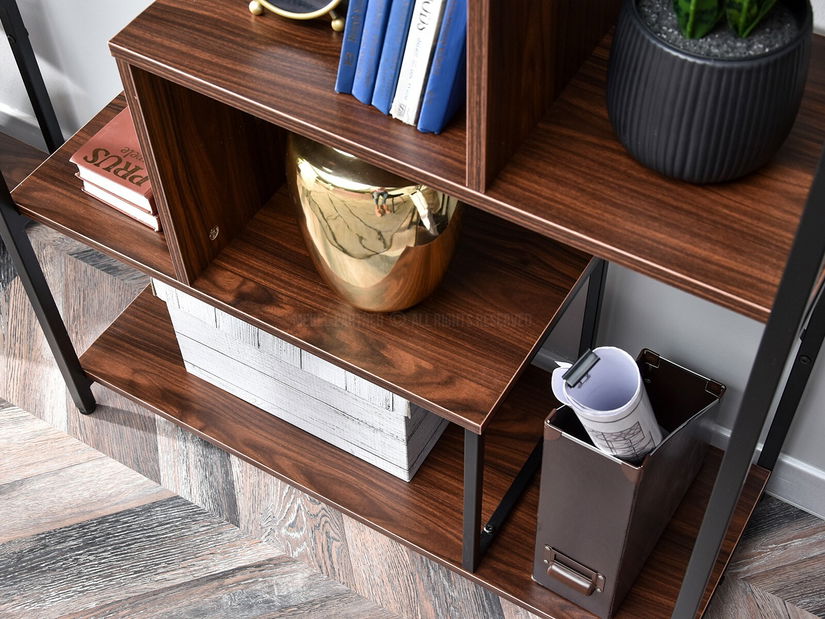 Regál Harp B (ořech + černá)