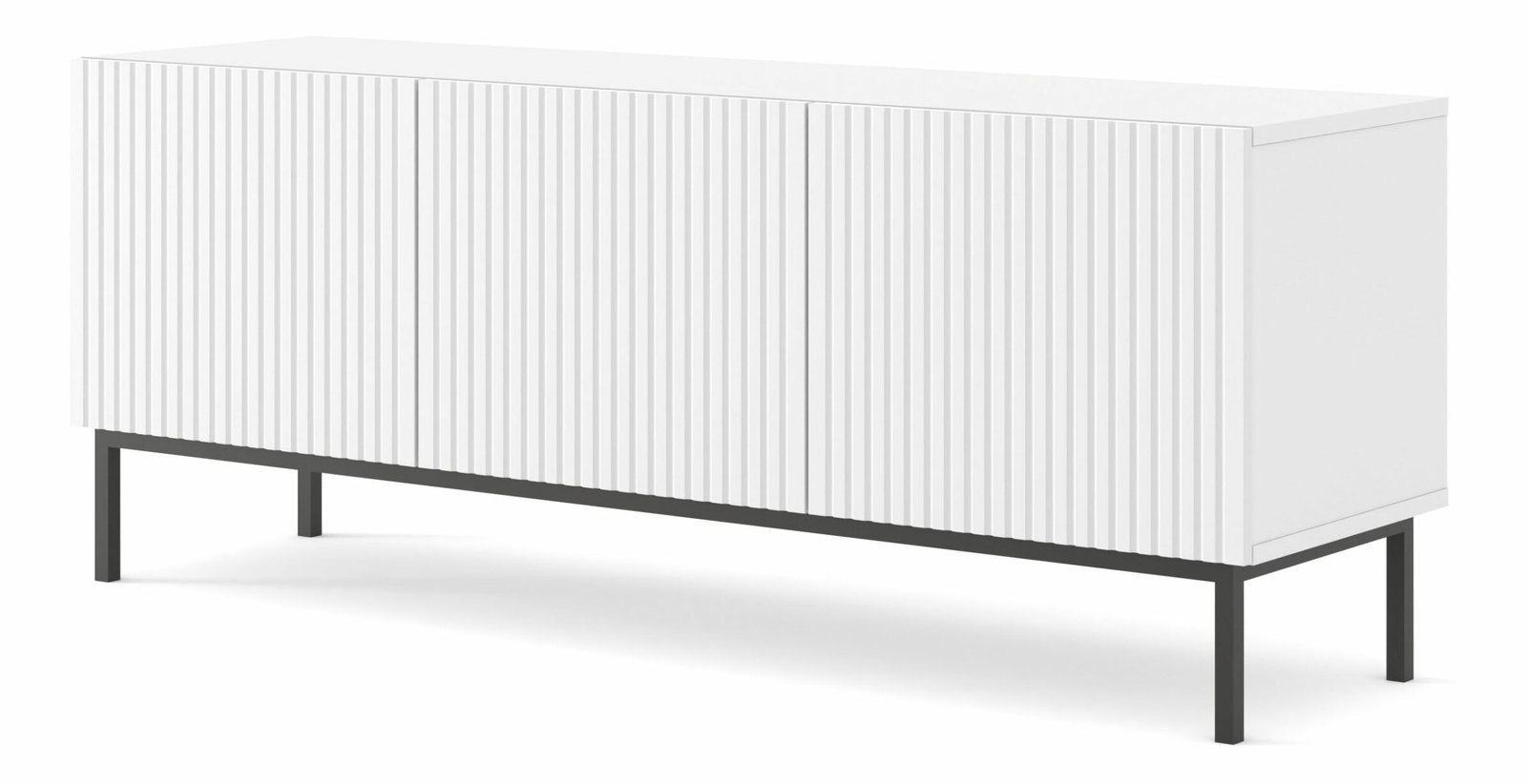 TV skříňka/stolek 3D 150 Rowanna (bílá + černá)