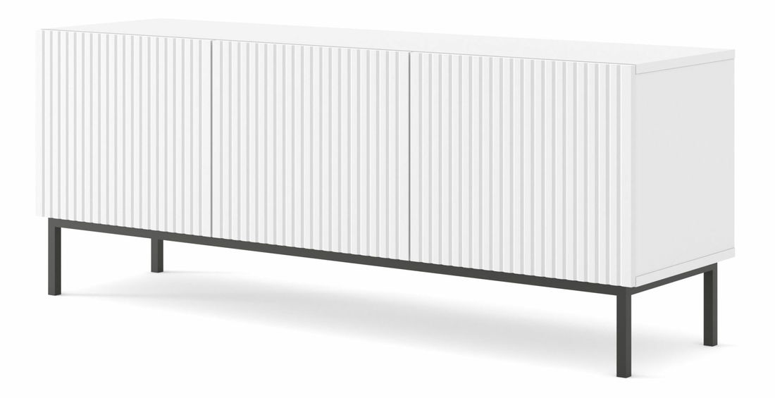 TV skříňka/stolek 3D 150 Rowanna (bílá + černá)