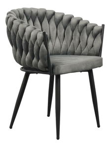 Jídelní židle Blair (tmavě šedá + černá)