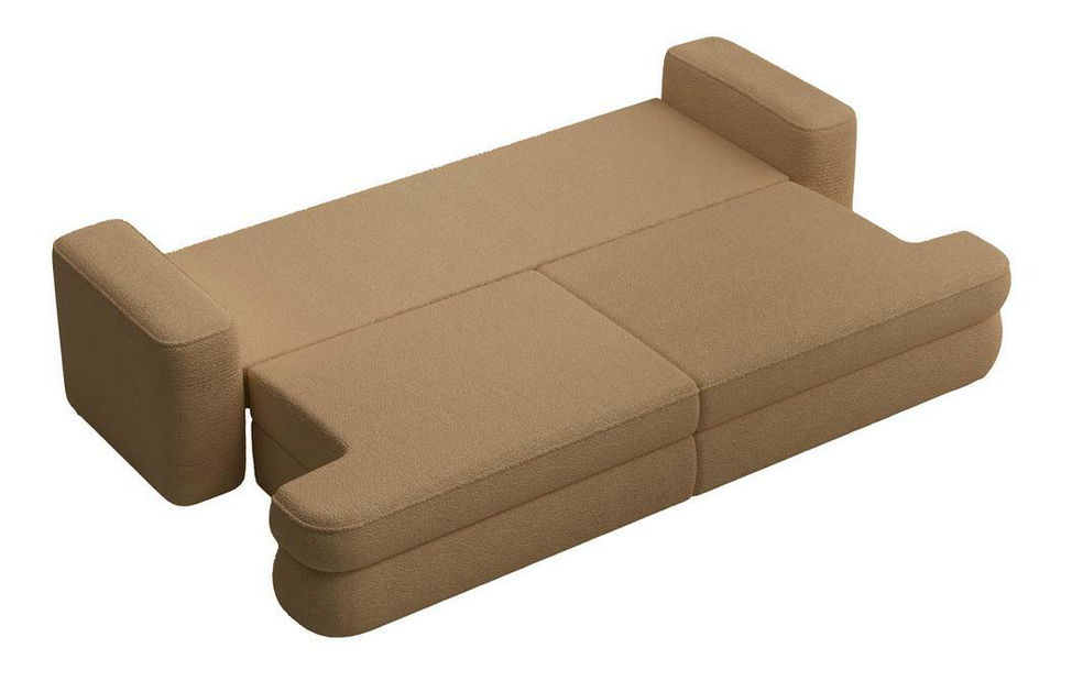 Pohovka třísedačka Mello (tmavobéžová + černá)