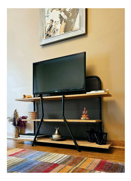 TV stolek/skříňka Nosoma (černá + borovice atlantická)