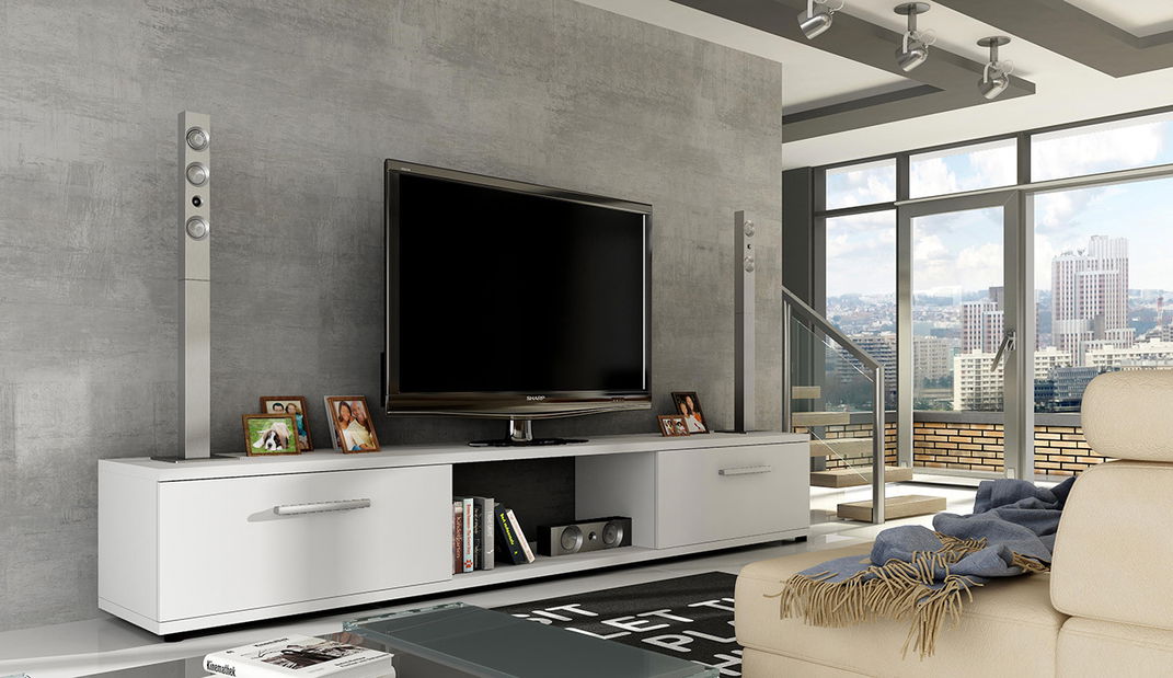 TV stolík Marvin I (bílá matná)