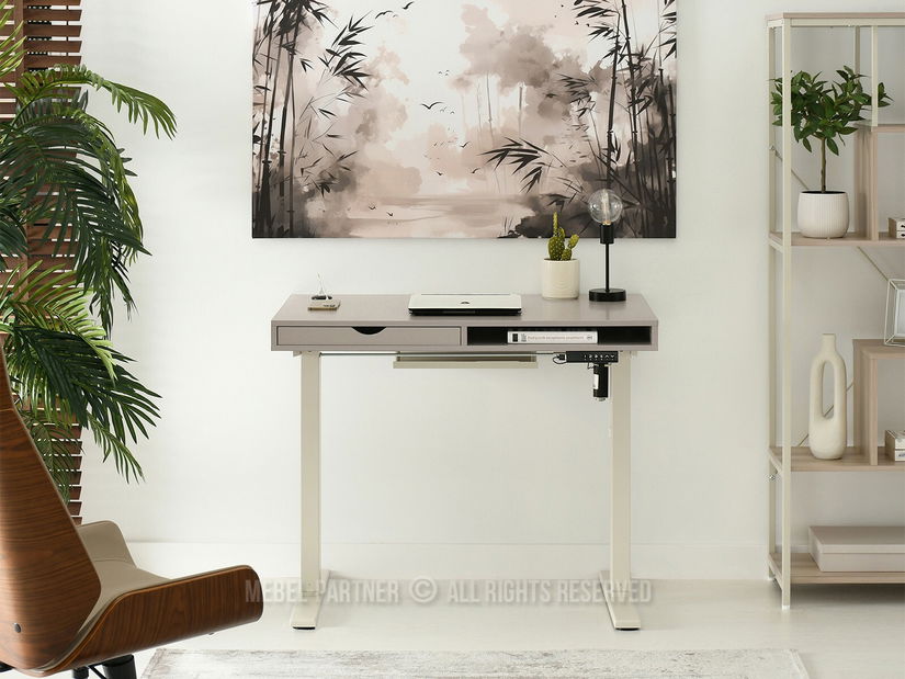 PC stolek Osto 100 (béžová + krémová)