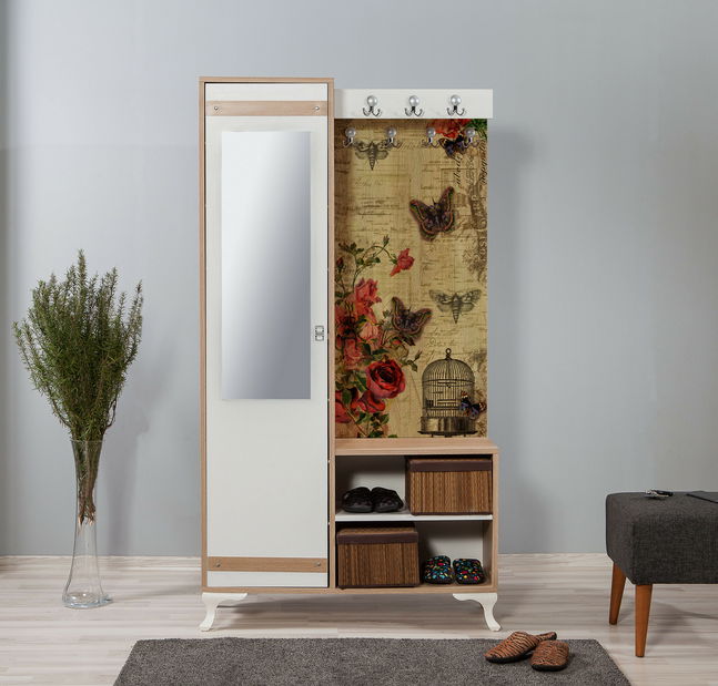 Předsíňová stěna Iris 734 (dub sonoma) (se zrcadlem)