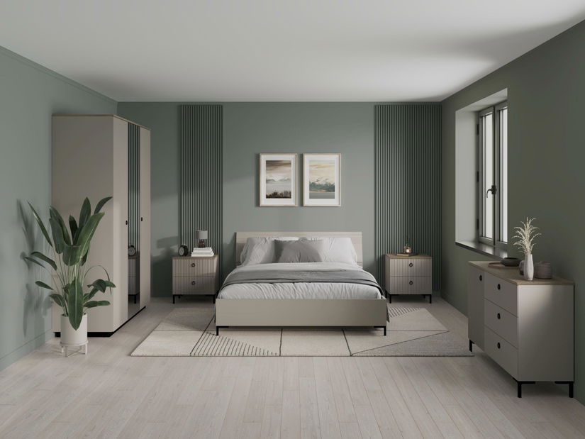 Šatní skříň Demandaron 1 (taupe + dub silverjack)