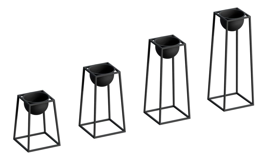 Dekorativní stojan na květiny Gwion (černá)