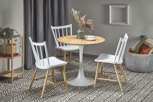 Jídelní stůl Suena (dub zlatý + bílá)