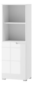 Regál Sallosa 10 (bílá + lesk bílý)