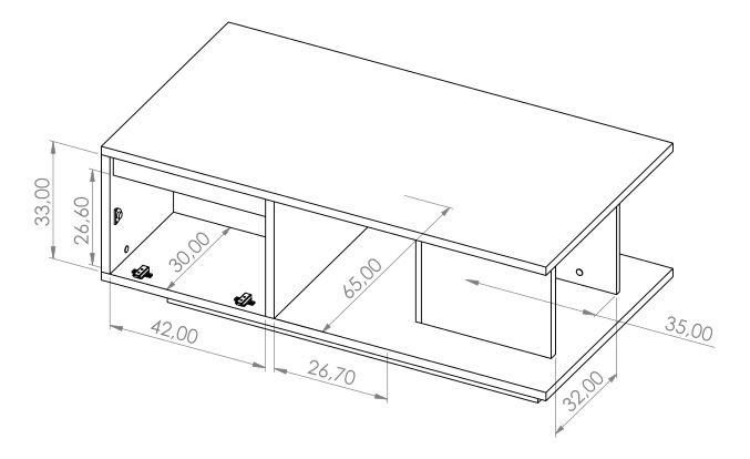 Konferenční stolek Desayuno (dub monastery + lesk černý)