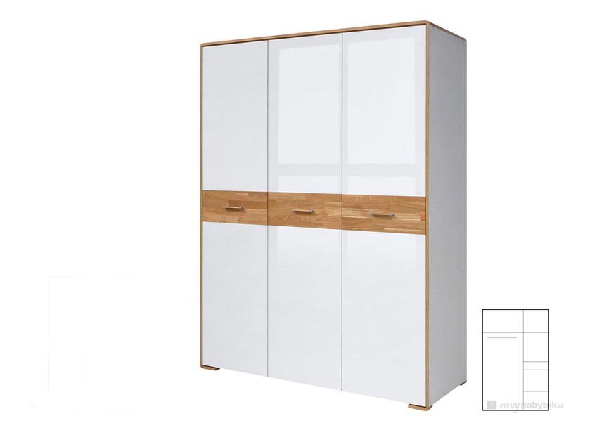 Šatní skříň BRW Bari SZF3D