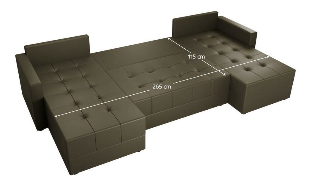 Rohová sedací souprava U Duna (hnědá)