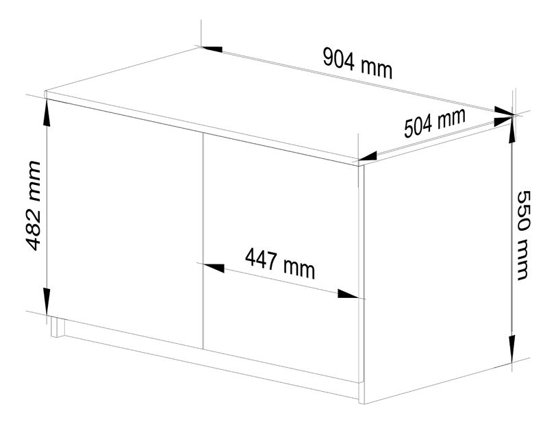 Nástavba na skříň Sashka (bílý lesk)