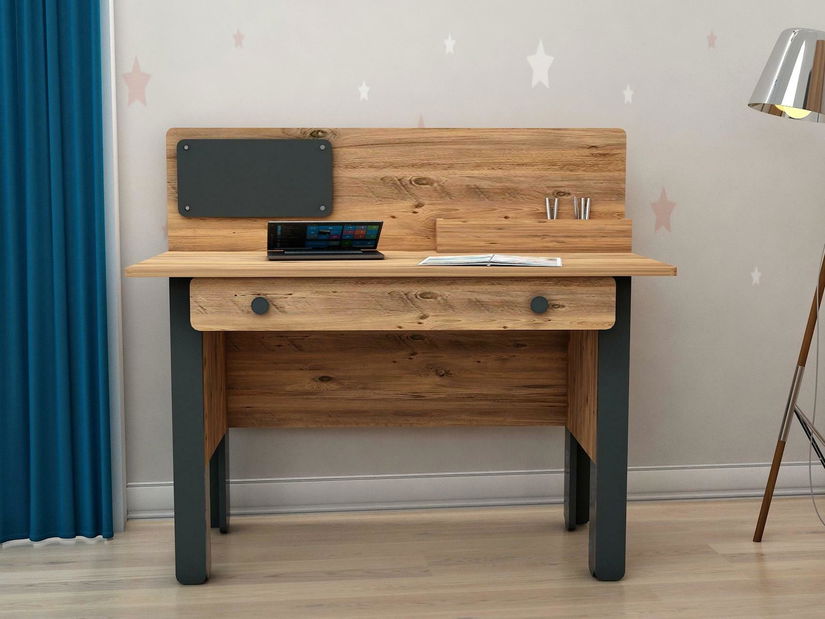  Psací stůl Nilili 6 (borovice atlantická + antracit)