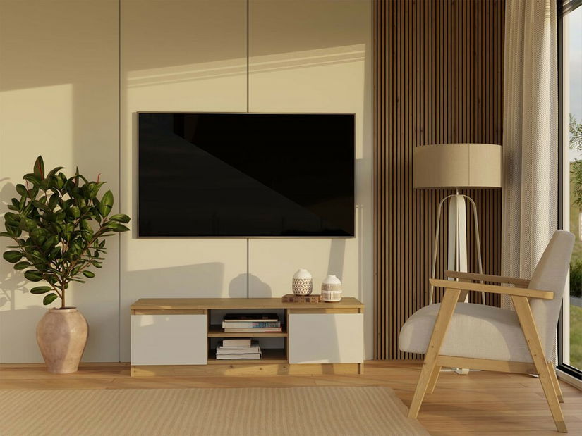 TV skříňka Musecalo 120 (dub artisan + kašmír)