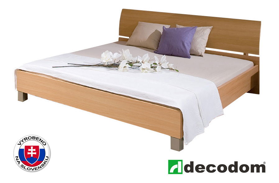 Manželská postel 180 cm Decodom Casandra (s úl. prostorem a roštem) buk