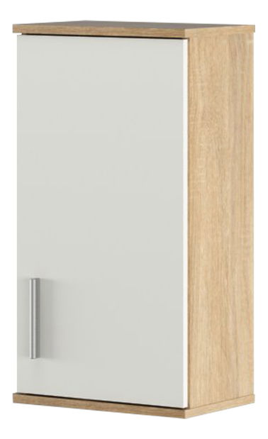 Závěsná koupelnová skříňka Leah 04 (dub sonoma + bílá matná)
