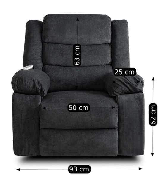 Masážní křeslo Jornaleros (tmavě šedá) *výprodej