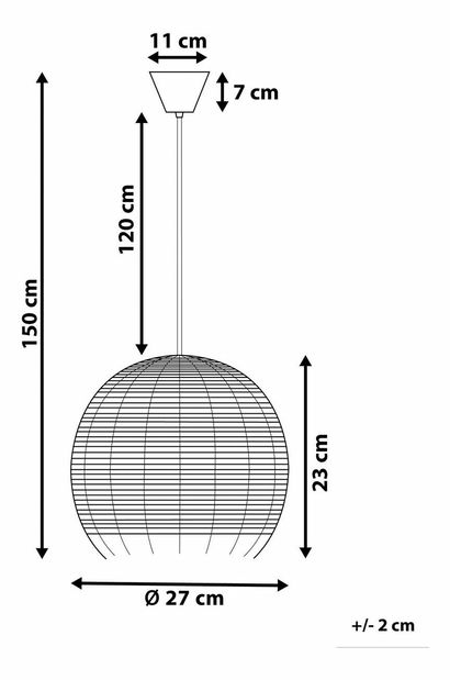 Závěsná lampa Drexel (světle hnědá)