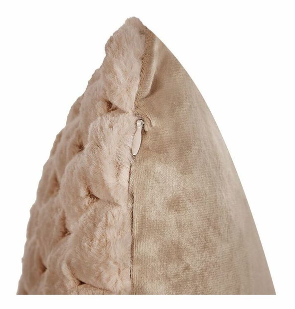 Sada 2 ozdobných polštářů 43 x 43 cm Pur (béžová)