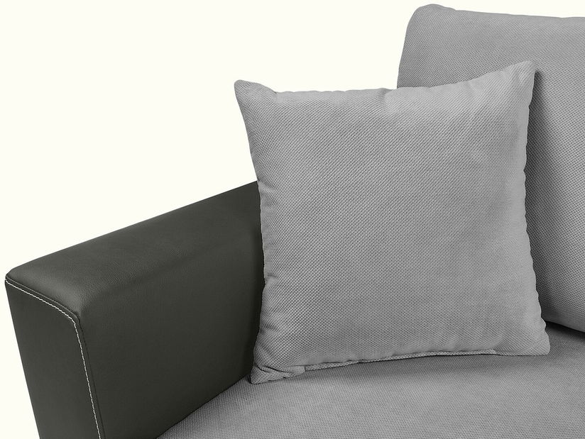 Rohová sedací souprava BRW Kris Lux 3DL URC (šedá + černá) (P)