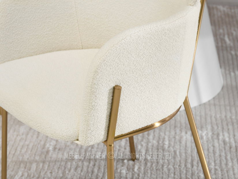 Židle Baggie K (krémová + zlatá)