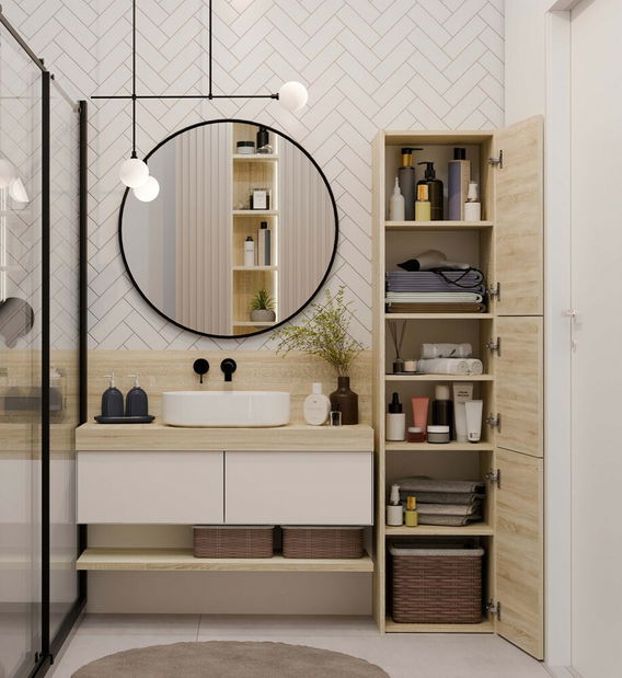 Koupelnová skříňka Samways 4 (dub sonoma)