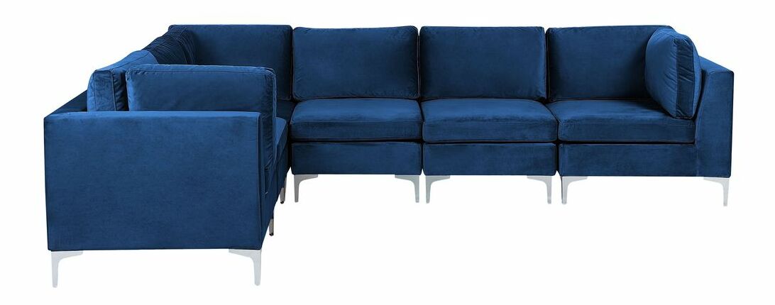 Rohová sedací souprava Eldridge (modrá) (P)