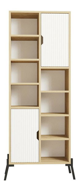 Regál Masiso (dub safírový + bílá)