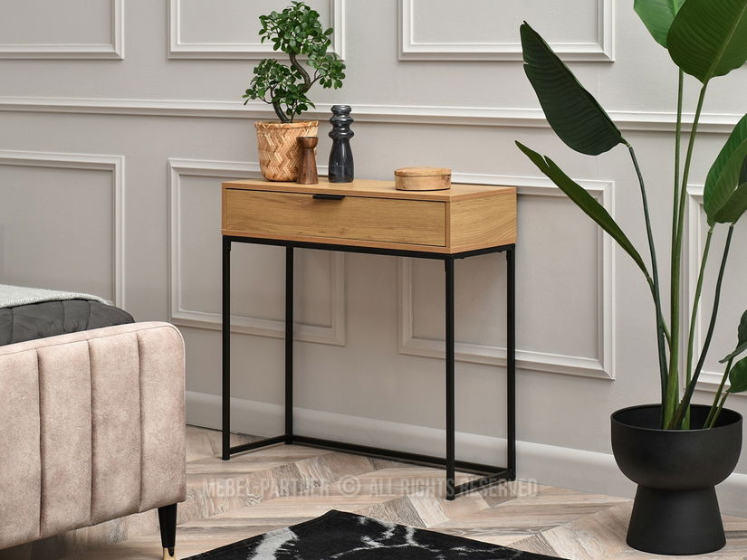 Konzolový stolek Norma M (dub + černá)