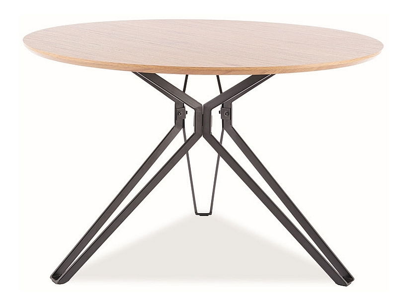 Jídelní stůl Caterina (dub + černá) (pro 4 osoby)