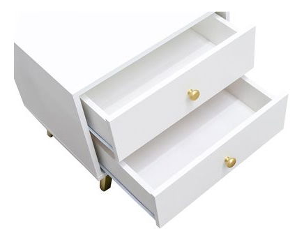 Noční stolek Astradon (černá + zlatá)