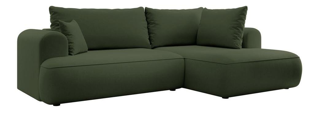 Rohová sedací souprava Olivo II (P) (zelená + černá)