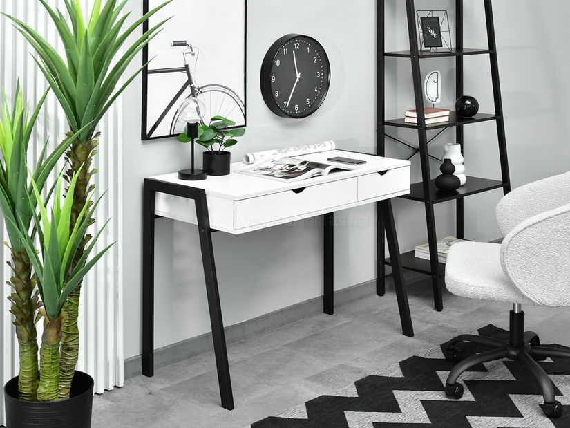 PC stolek Land (bílá + černá)