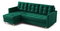 Rohová sedací souprava Divas (L) (tmavě zelená)