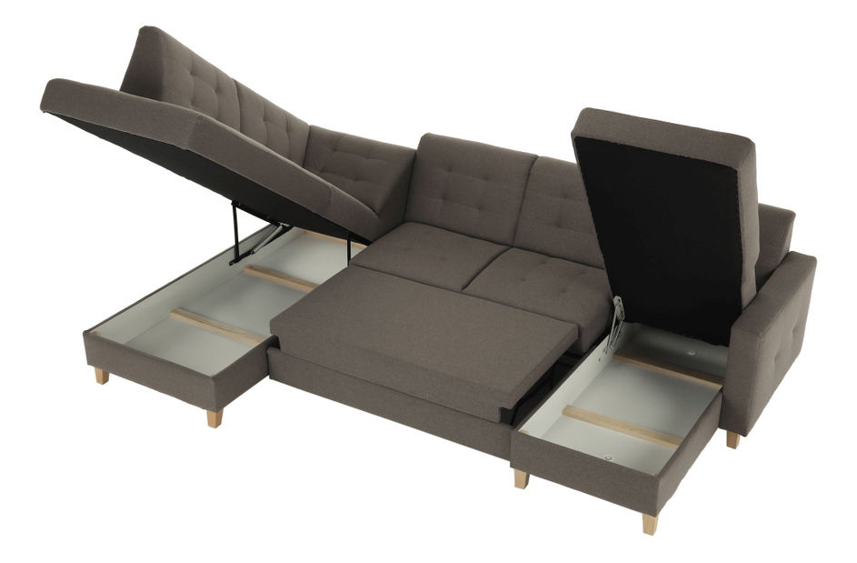 Rohová sedací souprava ve tvaru U Brudge (P)