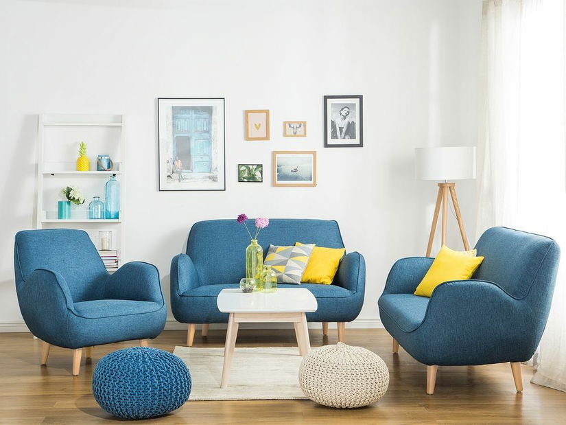 Sedací souprava Klarup (modrá)