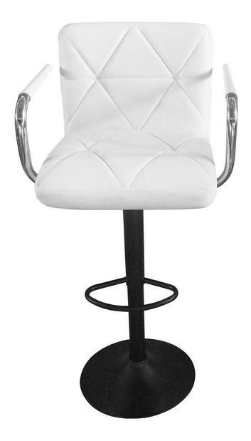 Barová židle Fibie (ekokůže bílá + černá) *bazar