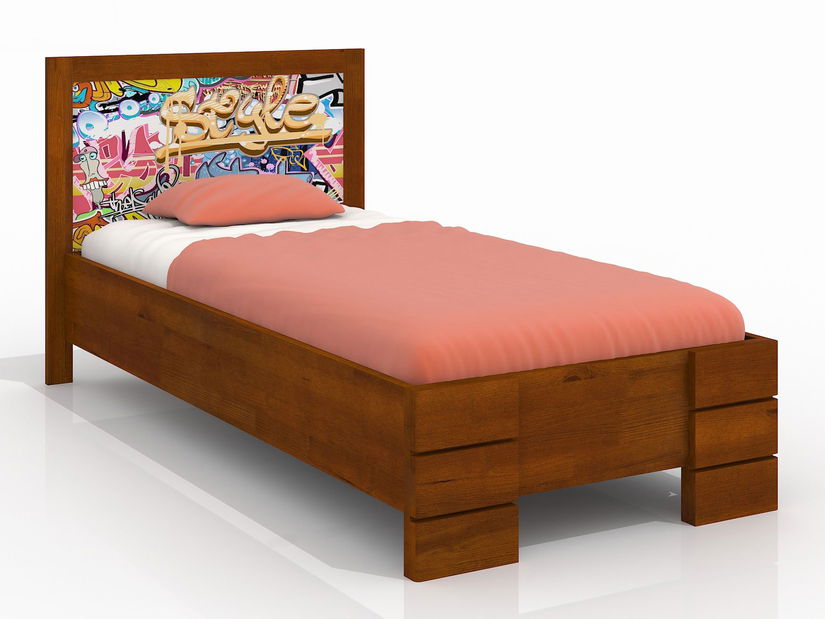 Jednolůžková postel 120 cm Naturlig Kids Storhamar High (borovice) (s roštem)