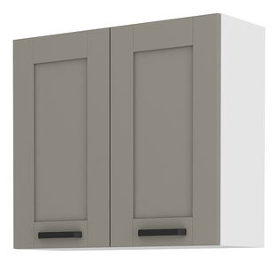 Horní kuchyňská skříňka Lucid 80 G 72 2F (claygrey + bílá)