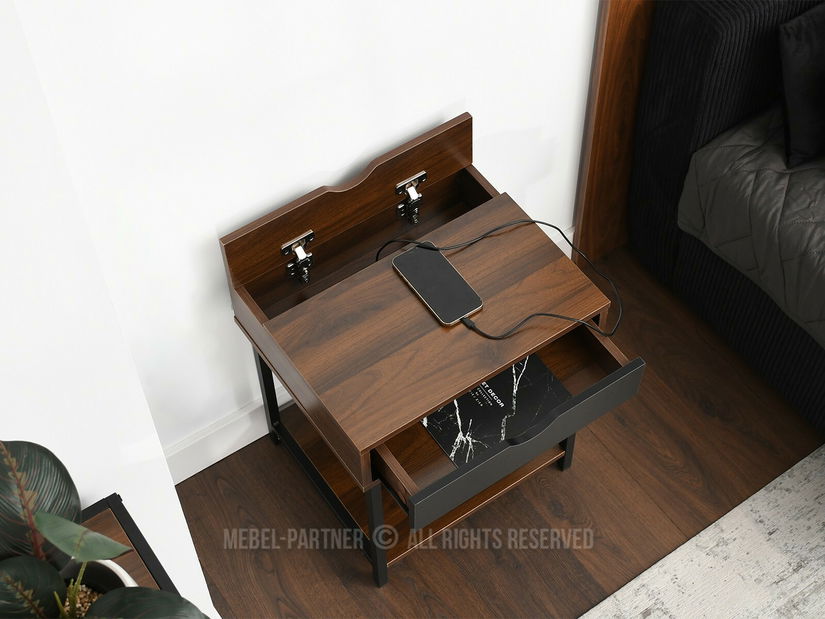 Noční stolek Entrevista (černá)