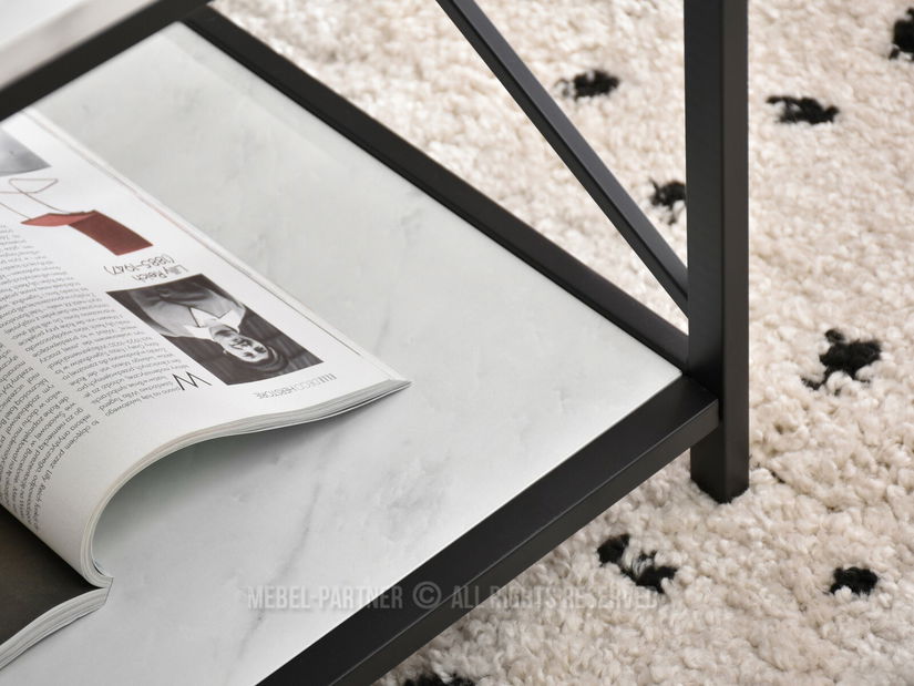 Konferenční stolek Jukky Stol (bílá + černá)