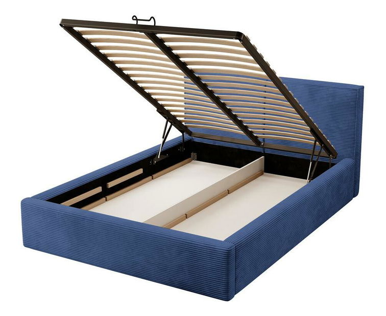 Manželská postel 180 cm Fatime (s roštem) (s úl. prostorem) (námořnická + černá)