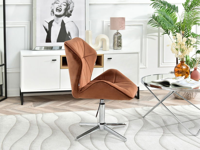 Křeslo Velma S (měděná + chromová)